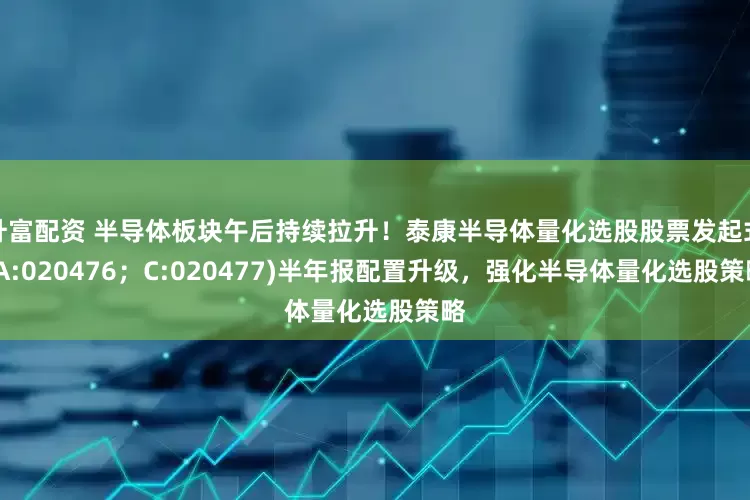 升富配资 半导体板块午后持续拉升！泰康半导体量化选股股票发起式(A:020476；C:020477)半年报配置升级，强化半导体量化选股策略